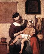 METSU, Gabriel The Sick Child af oil painting artist
